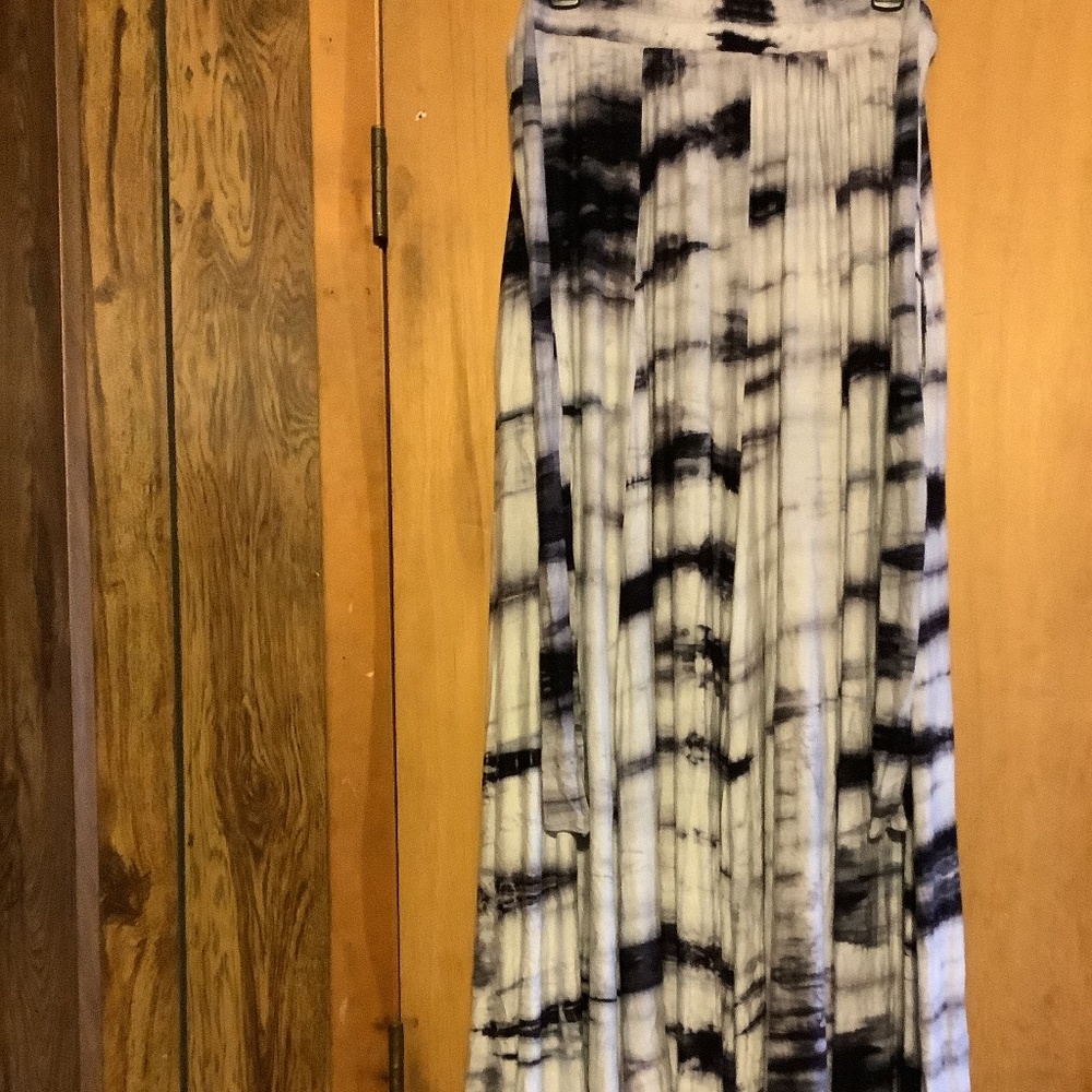 Gray and Black Palazzo Pants